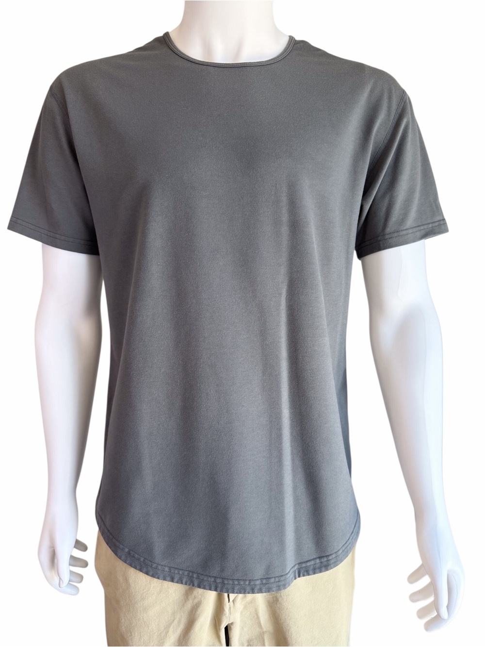 BYLT Men’s Drop-Cut Crewneck T-Shirt Gray Size Large